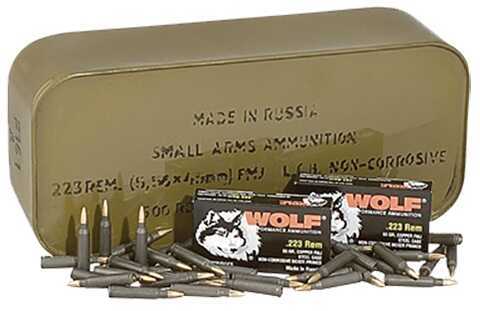 223 Remington 500 Rounds Ammunition Wolf Performance Ammo 55 Grain Hollow Point