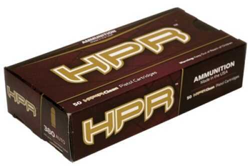 380 ACP 50 Rounds Ammunition HPR 100 Grain Full Metal Jacket