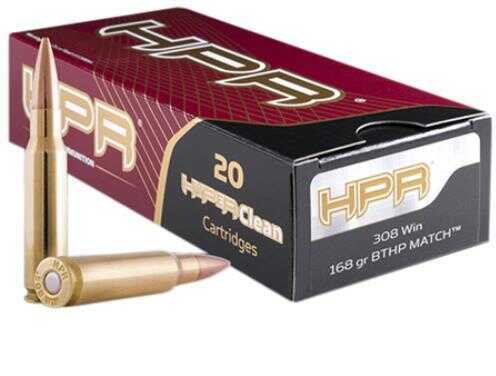 308 Winchester 120 Rounds Ammunition HPR 168 Grain Hollow Point