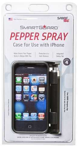 Click to see larger image. Security Equipment Corporation Sabre SmartGuard Pepper Spray iPhone Case Fits 4 Up to 10 Feet SG4BKUS