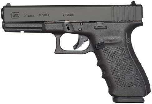 Glock 21 Gen 4 Semi Automatic Pistol 45 ACP 4.6" Barrel 10 Round Capacity Black Grip/Frame