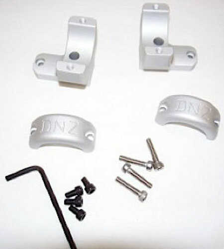 DNZ Products DNZ 2-Piece Med Base/Rings For Savage FlatBack Style Silver Finish 2SF1TMS