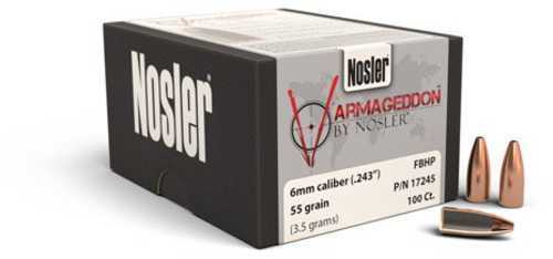 Nosler Varmageddon Bullets 6mm (.243") 55 Grains FBHP/100 17245