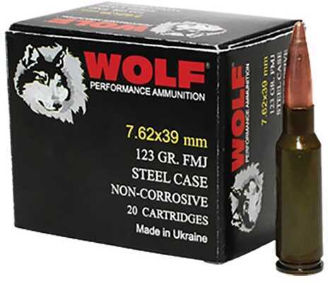 7.62X39mm 1000 Rounds Ammunition Wolf Performance Ammo 123 Grain Bimetal Jacket