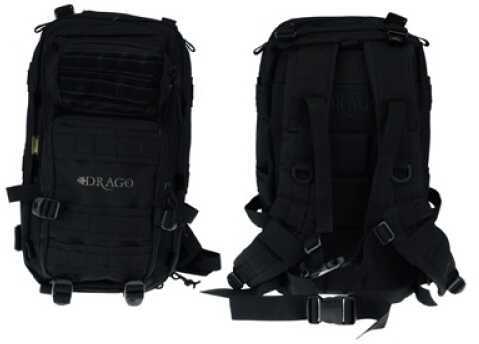 DRAGO GEAR Tracker Backpack 600 Denier Polyester Black 14301BL