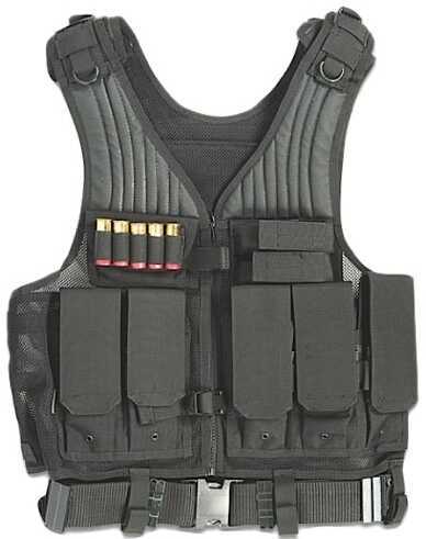 Drago Gear First Strike Vest Tactical Black Mesh Net 52301BL