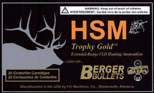 300 Weatherby Magnum 20 Rounds Ammunition HSM 168 Grain Hollow Point