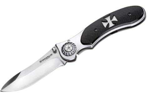 Boker USA Inc. 01ry921 Magnum Knife 1.25" 440a Stainless Drop Point G10 Black