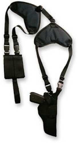 Bulldog Cases Deluxe Horizontal Shoulder Holster Ambidextrous Black 3" Compact Auto Ammunition Pouch WSHD 20