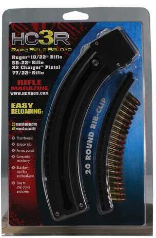 HCMags 3R 10/22 Mag Ruger 25 Round Black Finish HC3R