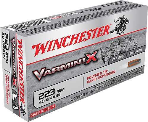 223 Remington 20 Rounds Ammunition Winchester 40 Grain Polymer Tip