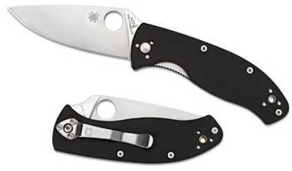 Spyderco Tenacious Folding Knife G-10 Black / 3.39" 8Cr13MoV Drop Point Combo Blade C122GBBKP