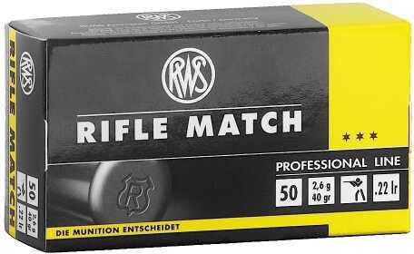 22 Long Rifle 50 Rounds Ammunition RWS 40 Grain Lead