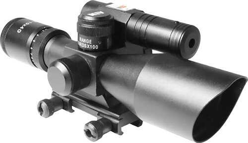Aim Sports Inc. 2.5-10x40 Dual Illuminated Tactical Compact Scope with Green Laser JDG251040GN