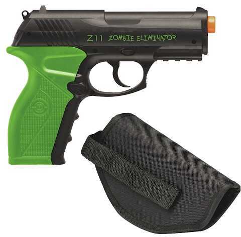 Crosman Zombie Eliminator 6mm CO2 Airsoft Pistol Kit Green / Black with Holster