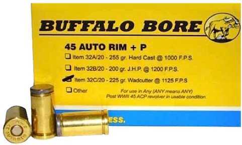 45 Auto Rimmed 20 Rounds Ammunition Buffalo Bore 225 Grain Lead