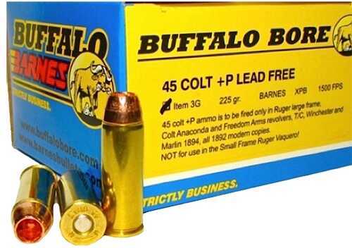 45 Colt 20 Rounds Ammunition Buffalo Bore 225 Grain Hollow Point