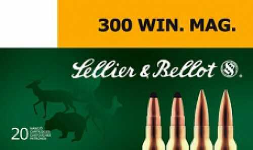 300 Winchester Magnum 20 Rounds Ammunition Sellier & Bellot 180 Grain Soft Point