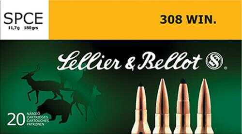308 Winchester 20 Rounds Ammunition Sellier & Bellot 180 Grain Soft Point