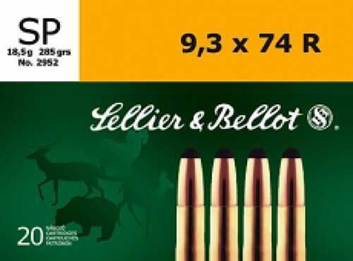 9.3X74R 20 Rounds Ammunition Sellier & Bellot 285 Grain Soft Point