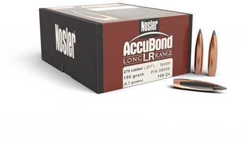 Nosler Accubond LR 270 Caliber 150 Grains Bullets 100CT