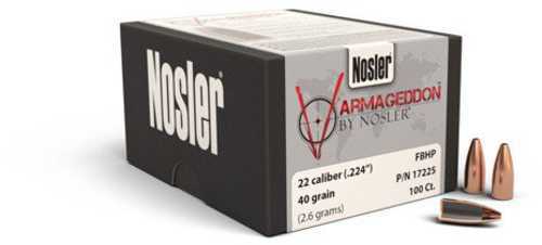 Nosler Varmageddon .224 Caliber 40 Grains FBHP bullets 250 Per Box 17255