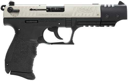 Walther P22 22 Long Rifle 5" Barrel 10 Round Nickel Target Semi Automatic Pistol 5120326