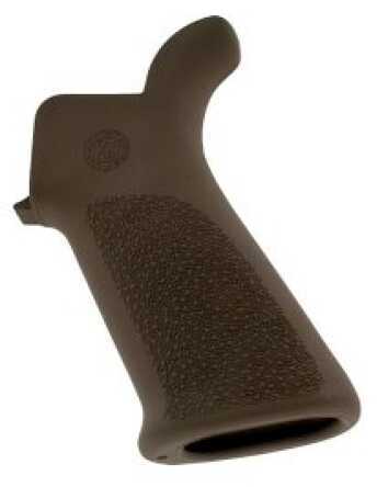 Hogue AR-15 Rubber Grip Beavertail No Finger Grooves Desert Tan 15033