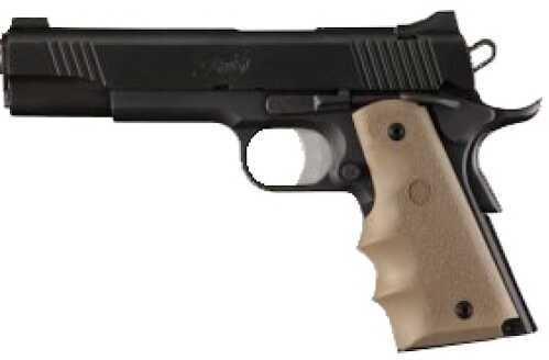 Hogue Colt Government Rubber Grip with Finger Grooves Desert Tan 45003