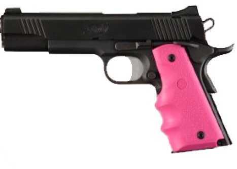 Hogue Colt Government Rubber Grip with Finger Grooves Pink 45007