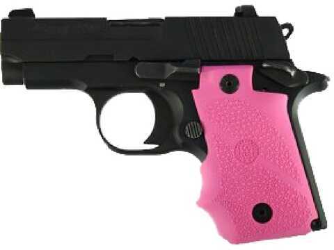 Hogue Sig P938 Rubber Grip Ambidextrous, w/Finger Grooves Pink 98087