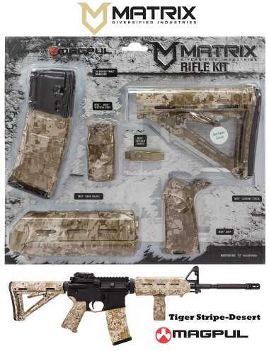 Matrix Diversified Industries MDI MAGMIL23-DT Magpul MOE Kit AR-15 Poly Tiger Stripe Desert MAGMIL23DT