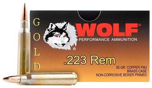 223 Remington 20 Rounds Ammunition Wolf Performance Ammo 55 Grain Full Metal Jacket