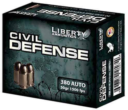 380 ACP 20 Rounds Ammunition Liberty 50 Grain Hollow Point