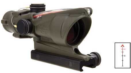 Trijicon ACOG 4x32mmObj 36.8ft@100yds OD Green Dual Illum Red Chevron TA31D100309