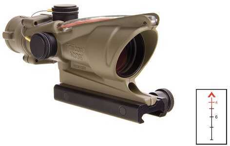 Trijicon TA31D100310 ACOG Sight 4x32mmObj 36.8ft@100yds FDE Dual Illum Red Chevron TA31-D-100310