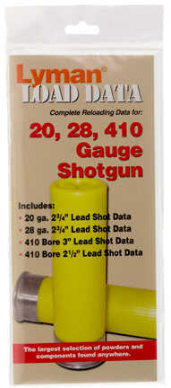 Lyman Load Data Book 16, 20, & 28 Gauge 9780002