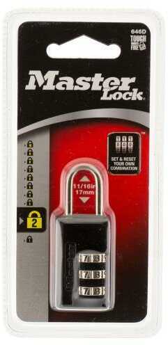 Master Lock 646D Wide Set Combination Black