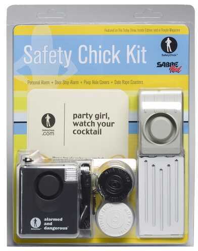 Click to see larger image. Security Equipment Corporation Sabre Safety Chick Date Rape Coasters, Door & Personal Alarm SCK02
