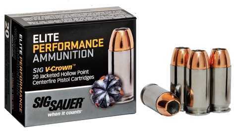 Sig Sauer Sig Ammunition 357Sig 125 Grains Elite V-Crown JHP 20 Rounds E357S120