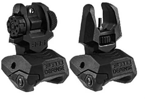 Mako Group Flip Up Backup Sight Set AR-15/M4/M16 Picatinny Rail Black FRBS