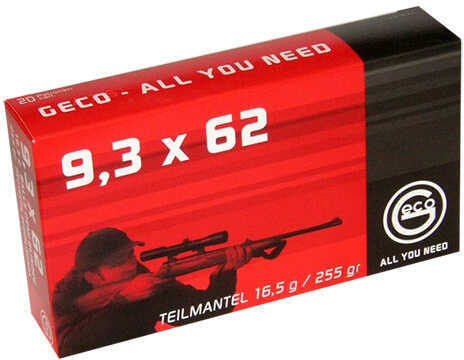 9.3X62mm 20 Rounds Ammunition Ruag Ammotec 255 Grain Soft Point