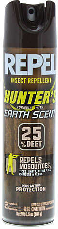 Repel / Spectrum Brands 94139 Hunters Formula Insect Repellent Aerosol 25%DEET 6Oz Earth Scent