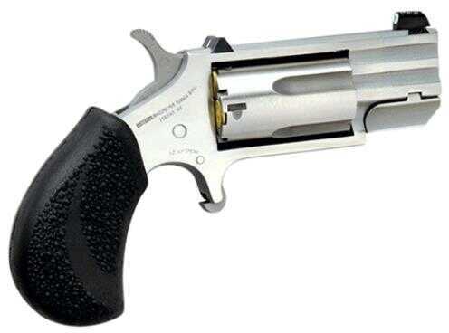 North American Arms Revolver Pug Ported 22 Magnum 1" Barrel 5 Round White Dot Sight Black Stainless Steel