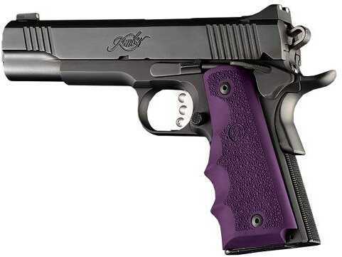 Hogue Colt & 1911 Government Grips w/Finger Grooves, Purple Md: 45006