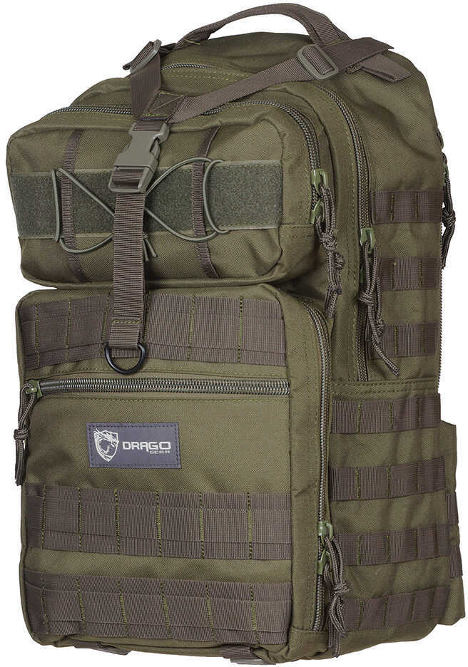 Drago Gear Atlus Sling Pack Backpack Tactical 600D Polyester 19"x11"x10" Gree 14308GR