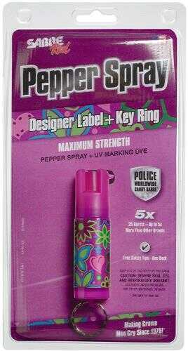 Sabre Designer .54 Ounce Pepper Spray With Key Ring Md: KRDL100