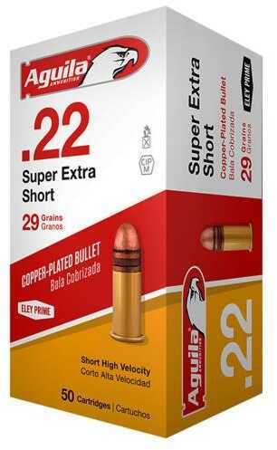 22 Short 50 Rounds Ammunition Aguila 29 Grain Soft Point