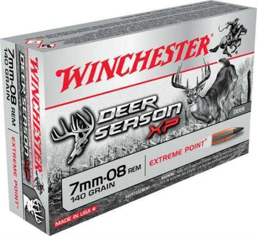 7mm-08 <span style="font-weight:bolder; ">Remington</span> 20 Rounds Ammunition Winchester 140 Grain Ballistic Tip