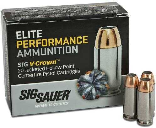 10mm 20 Rounds Ammunition Sig Sauer 180 Grain Jacketed Hollow Point